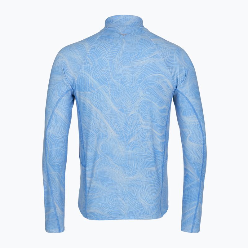 Bluza do biegania męska HOKA Skyform Half Zip CLF PRT mineral blue 2