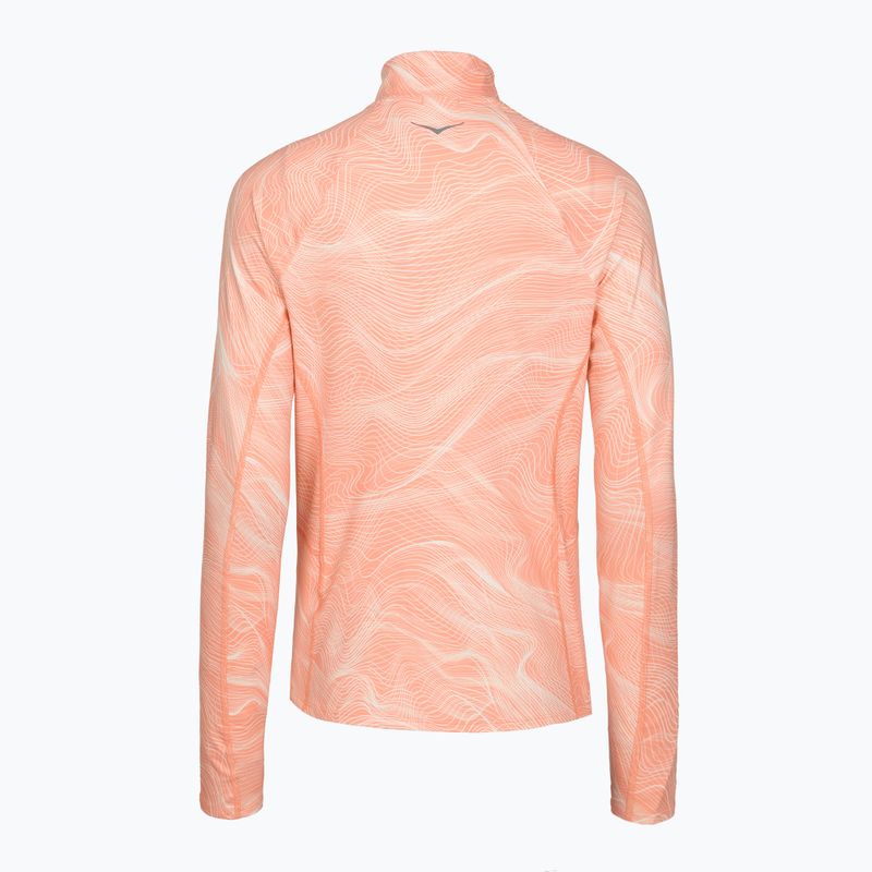 Bluza do biegania damska HOKA Skyform Half Zip CLF PRT sunstone print 2