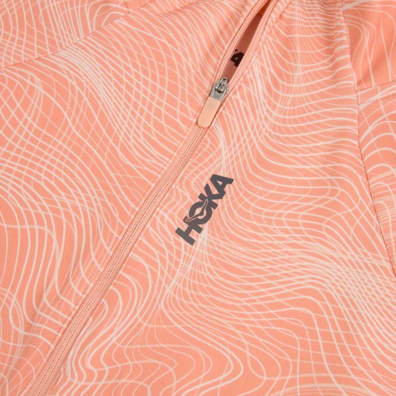 Bluza do biegania damska HOKA Skyform Half Zip CLF PRT sunstone print 3