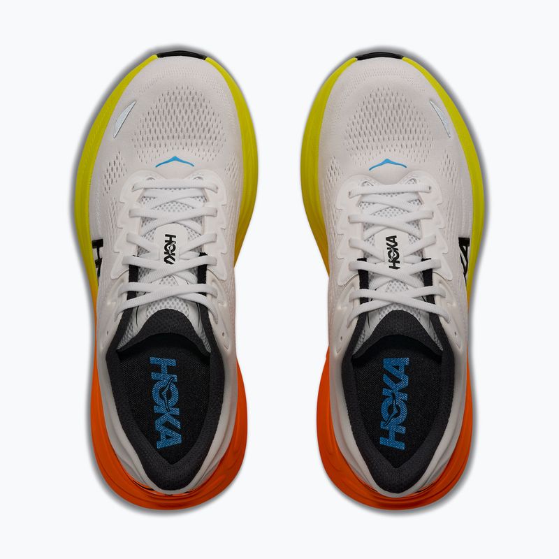 Buty do biegania męskie HOKA Bondi 9 white/neon tangerine 5
