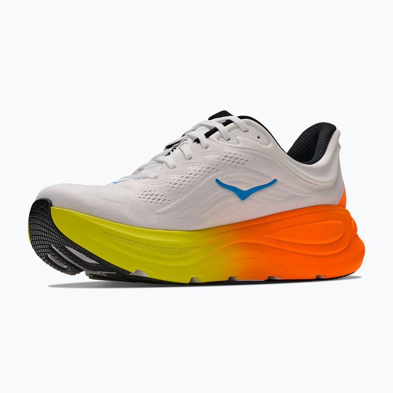Buty do biegania męskie HOKA Bondi 9 Wide white/neon tangerine 2