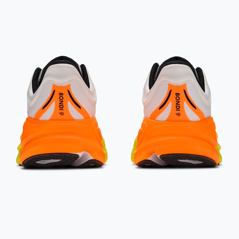 Buty do biegania męskie HOKA Bondi 9 Wide white/neon tangerine 4