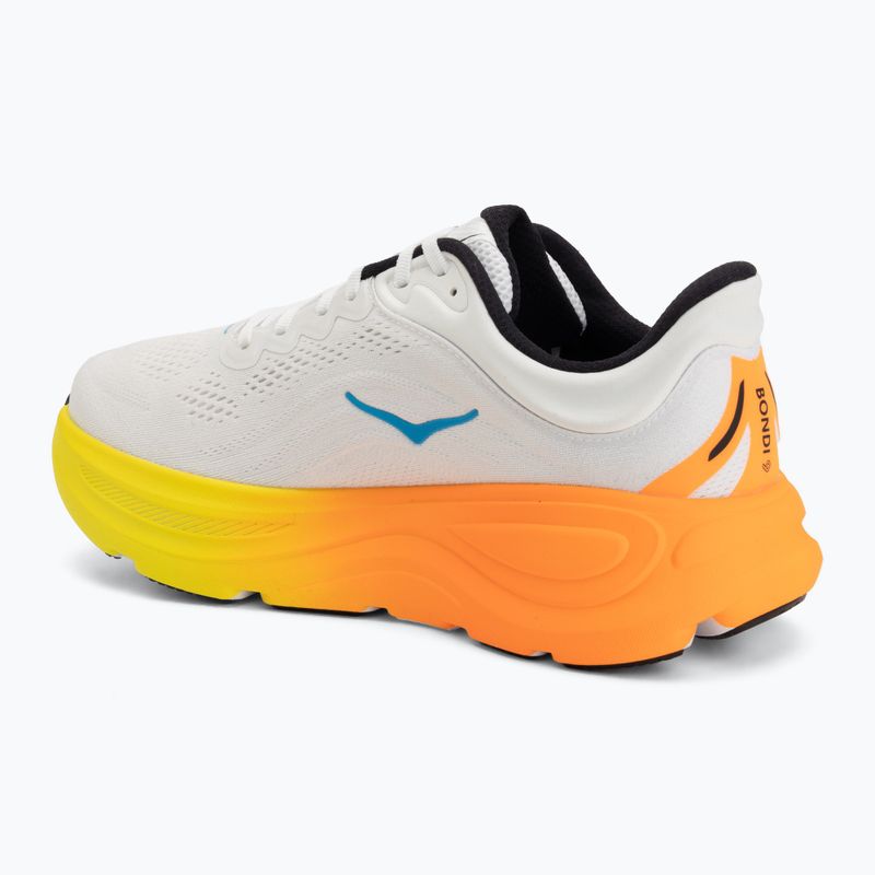 Buty do biegania męskie HOKA Bondi 9 Wide white/neon tangerine 3