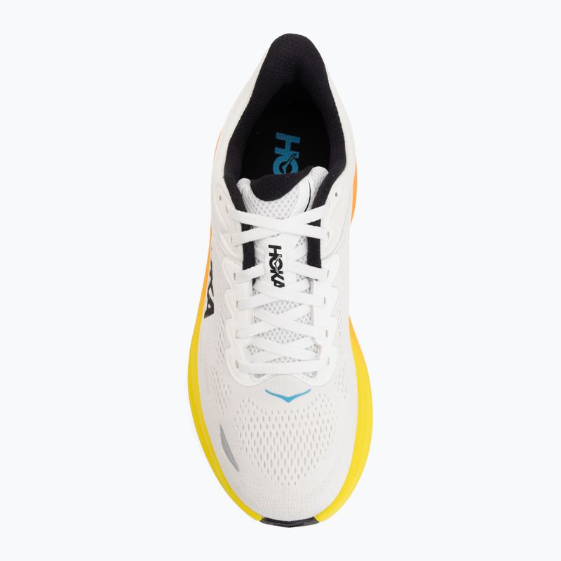 Buty do biegania męskie HOKA Bondi 9 Wide white/neon tangerine 5