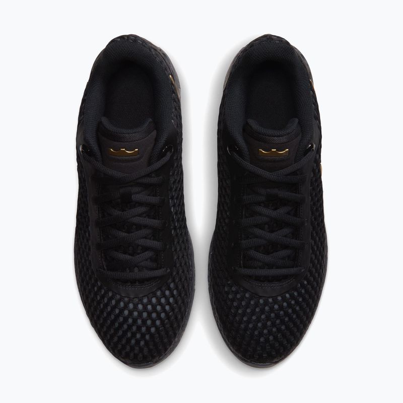 Buty do koszykówki męskie Nike LeBron Witness X black/black/iron grey/metallic gold 5