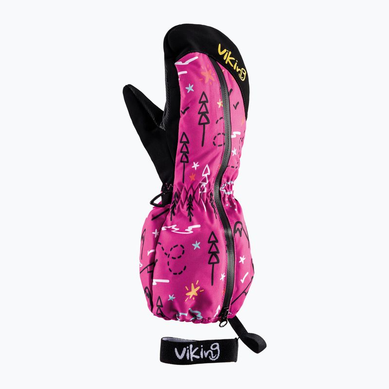 Rękawice narciarskie dziecięce Viking Snoppy pink 8