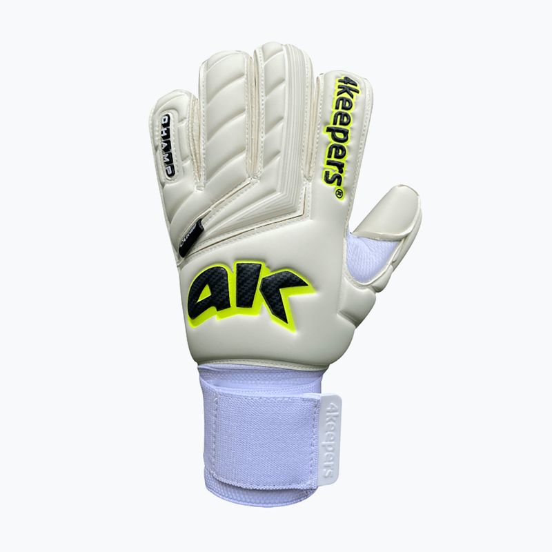 Rękawice bramkarskie 4keepers Champ Carbo V RF Strap biały/żółty 4