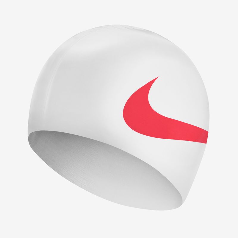 Czepek pływacki Nike Big Swoosh white/red 3