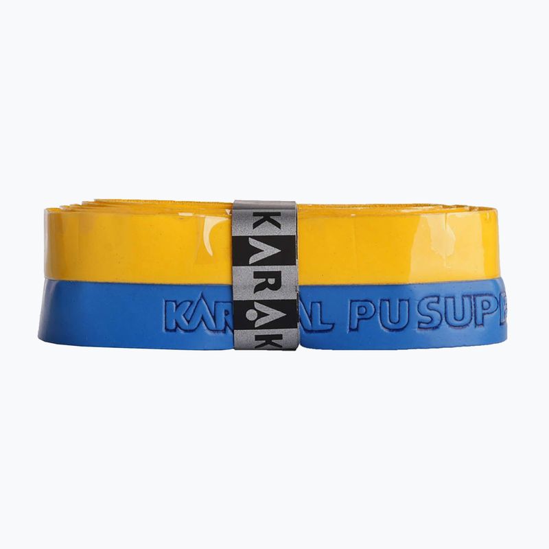 Owijka do rakiet squash Karakal Pu Super Grip Duo yellow / blue