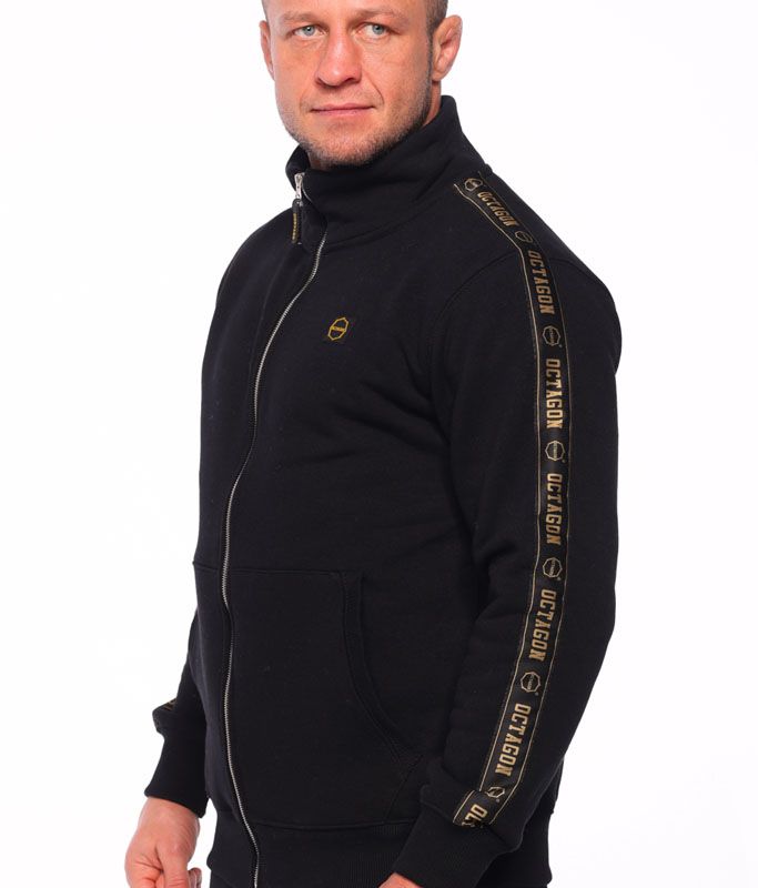 Bluza męska Octagon Zip Stripe black/gold 3