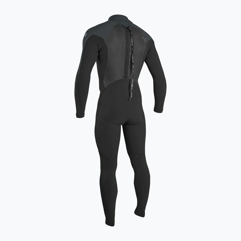 Pianka do pływania męska O'Neill Epic 4/3 mm Back Zip Full black/gunmetal/dayglo 2