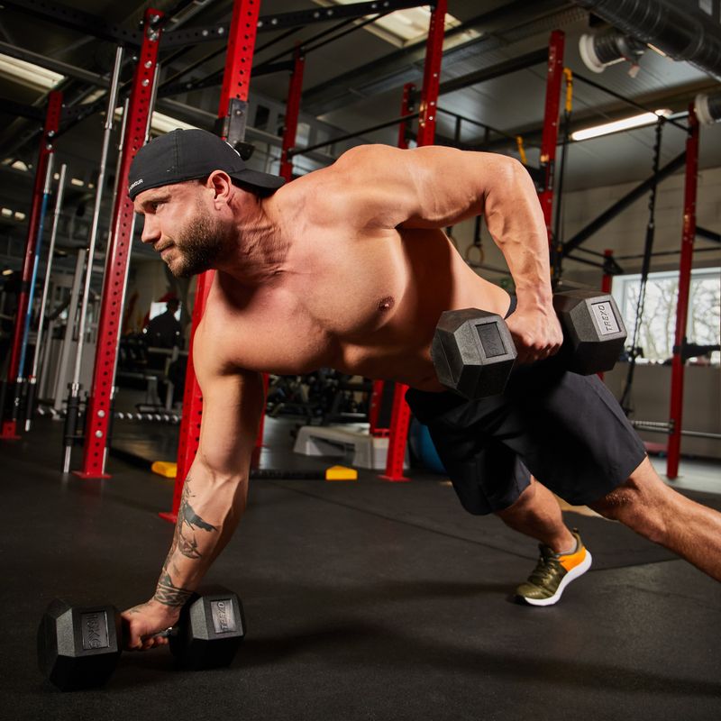 Hantel ogumowany XTREXO Hex 15 kg 9