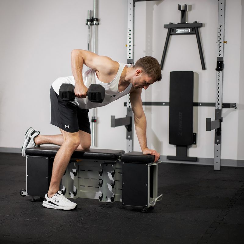 Ławka treningowa XTREXO Storage Regulowana czarny 6