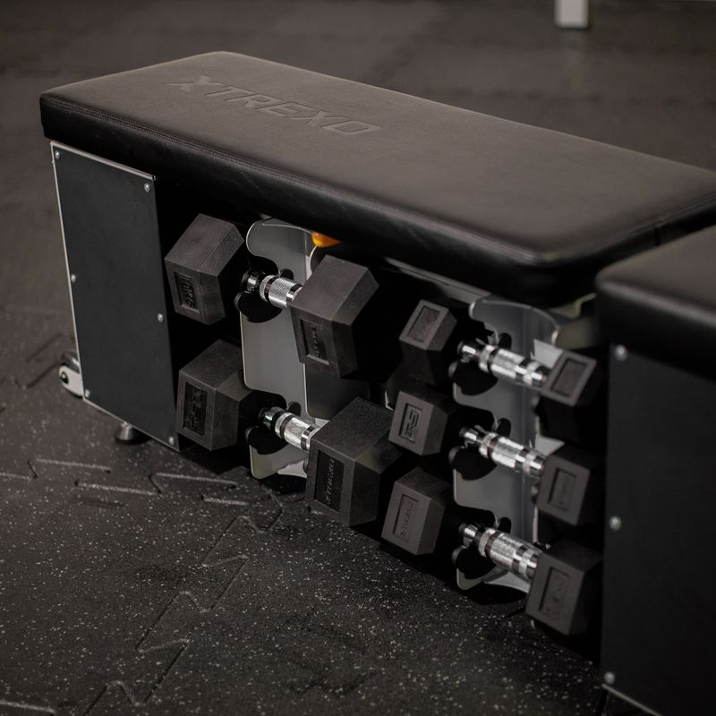 Zestaw TREXO Ławka Storage + Hantle Hex czarny 7