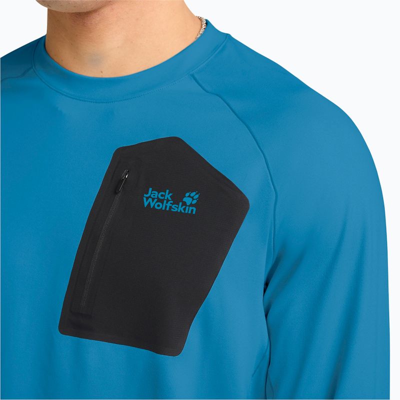 Longsleeve męski Jack Wolfskin Prelight Trail Crew aurora blue 4