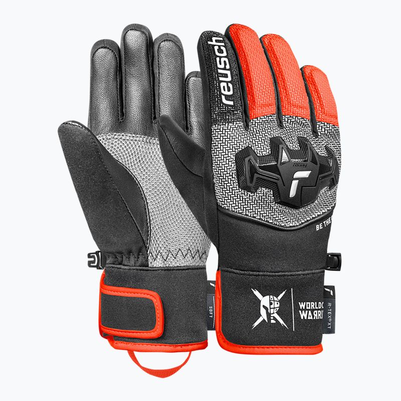 Rękawice narciarskie dziecięce Reusch Worldcup Warrior R-Tex XT Junior black/silver/fluo red 2