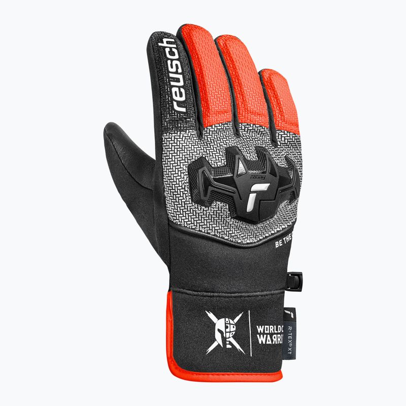 Rękawice narciarskie dziecięce Reusch Worldcup Warrior R-Tex XT Junior black/silver/fluo red 3