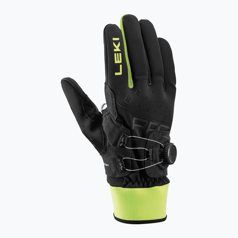 Rękawiczki narciarskie LEKI PRC Boa Shark black/neon yellow 2