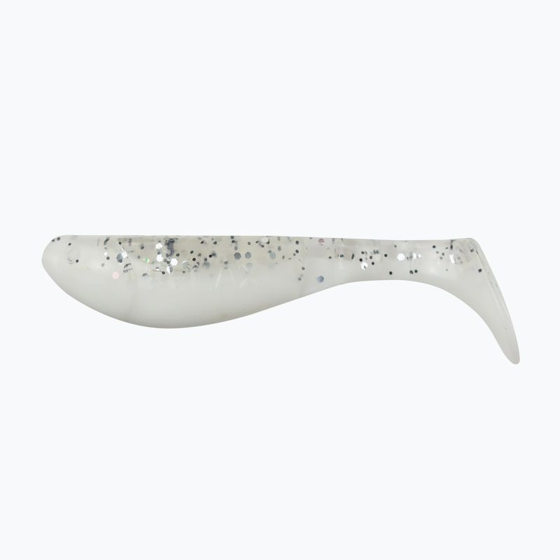 Przynęta gumowa Relax Kopyto 2.5 Laminated 4 szt. white clear/black hologram glitter