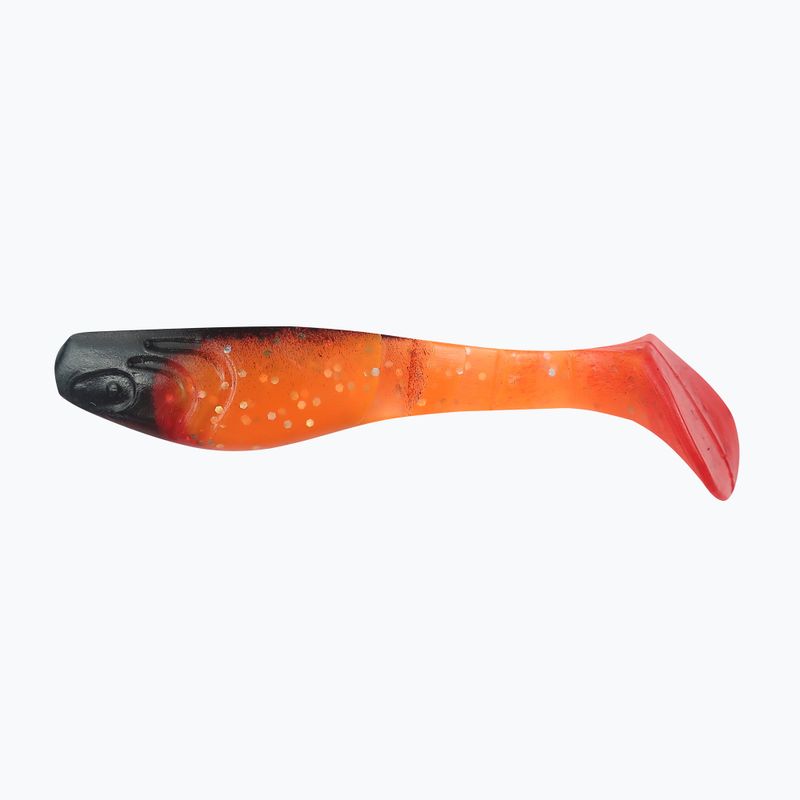 Przynęta gumowa Relax Kopyto 3 Red Tail 4 szt. transparent orange/hologram glitter