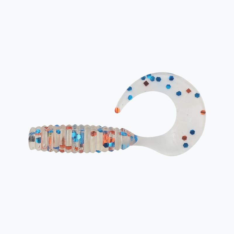 Przynęta gumowa Relax Twister VR1 Standard 8 szt. clear/orange/blue glitter