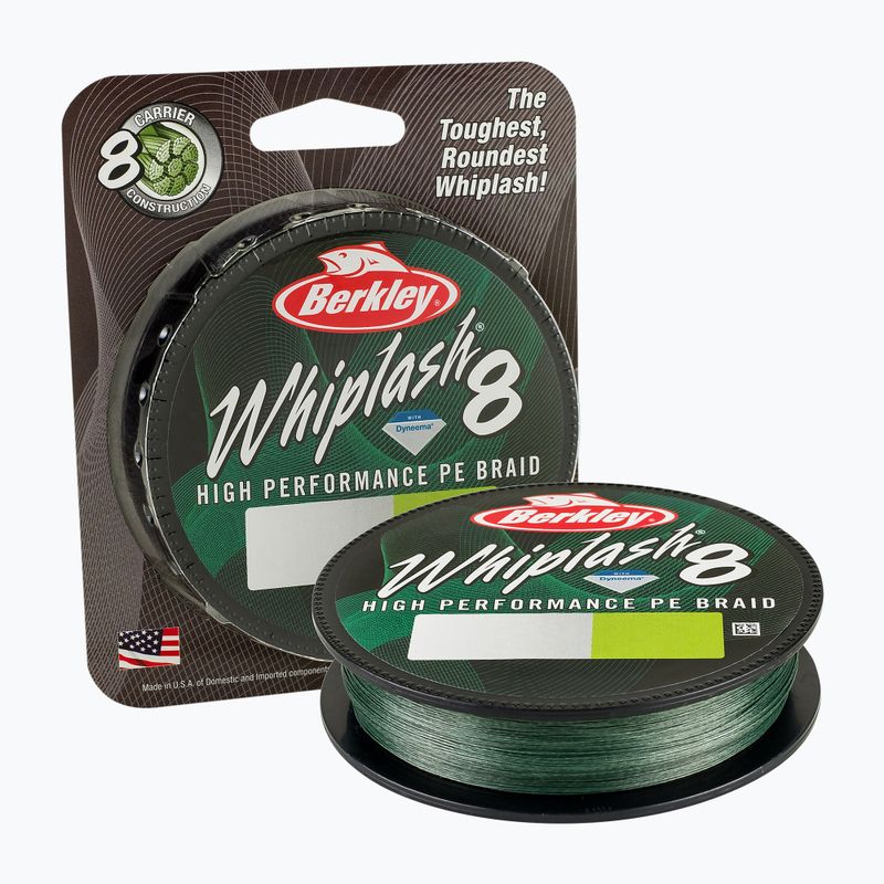 Plecionka spinningowa Berkley Whiplash 8 zielona 1446647