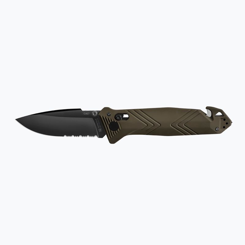 Nóż turystyczny TB Outdoor CAC Serration PA6 GF khaki