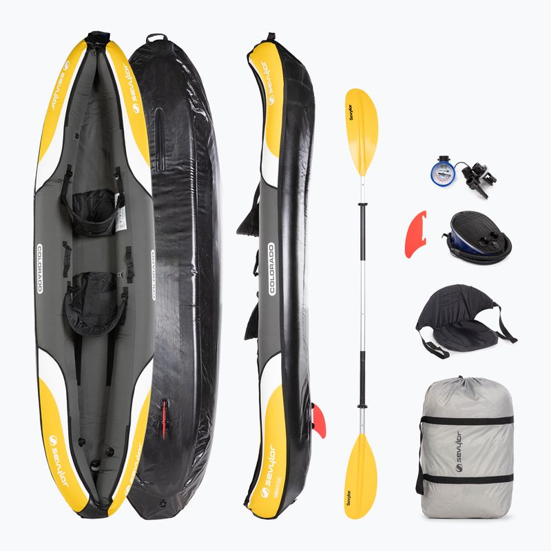 Kajak pompowany 2-osobowy Sevylor Colorado Kit 331 cm yellow/grey