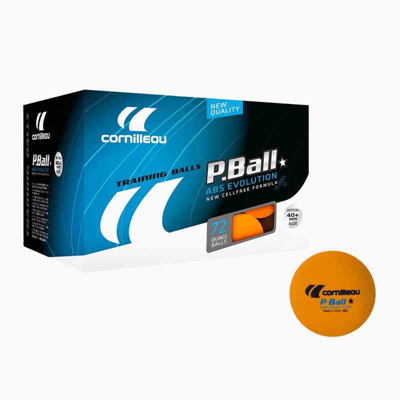 Piłeczki do tenisa stołowego Cornilleau P-Ball* ABS EVOLUTION 72 szt. orange