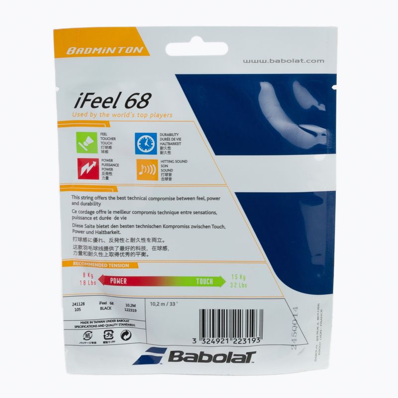 Naciąg badmintonowy Babolat iFEEL 10.2 m 0.68 mm black 2