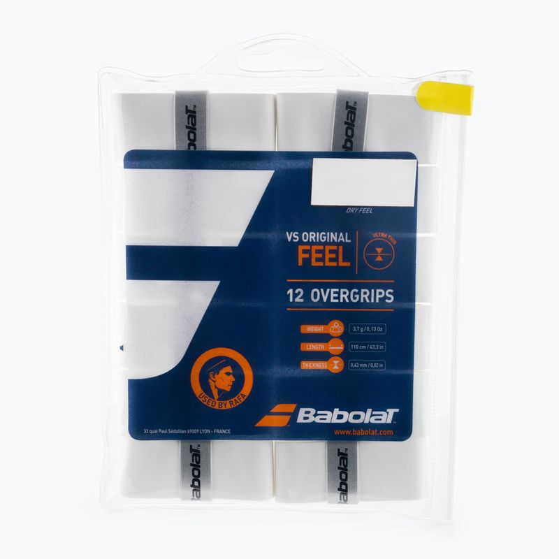 Owijki do rakiet tenisowych Babolat Vs Original 12 szt. S24 white