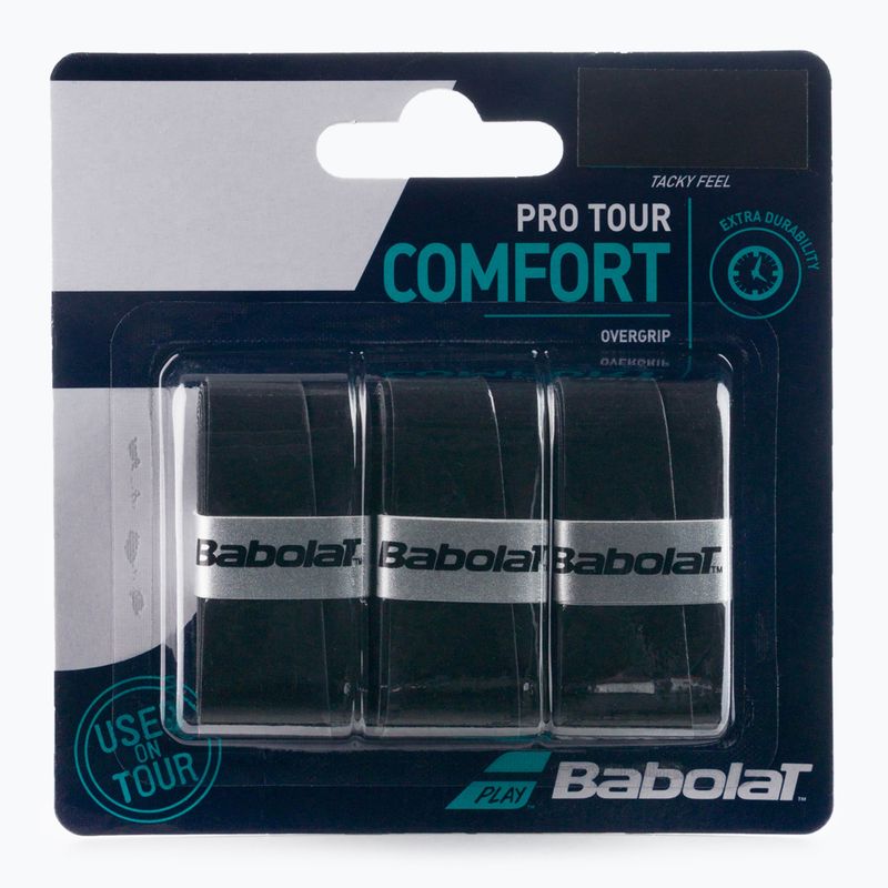 Owijki do rakiet tenisowych Babolat Pro Tour 3 szt. black