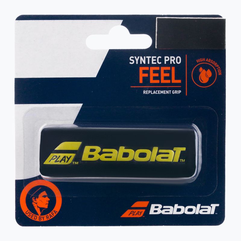 Owijka do rakiet tenisowych Babolat Syntec Pro S22 black/ yellow