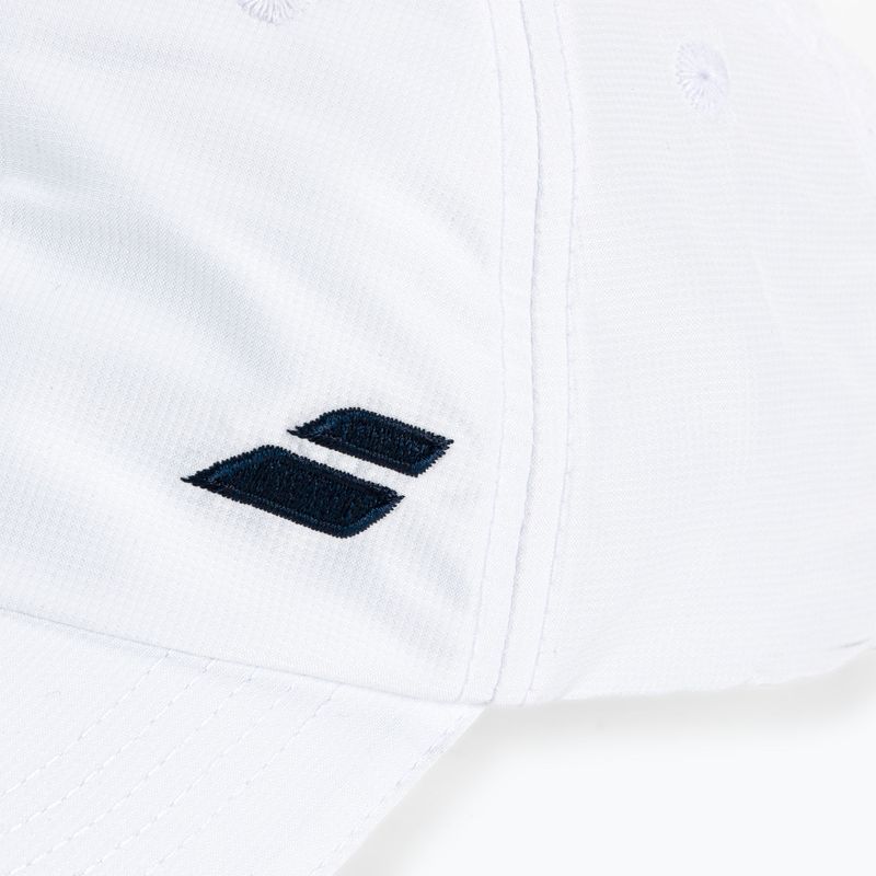 Czapka z daszkiem dziecięca Babolat Basic Logo Jr white/white 5