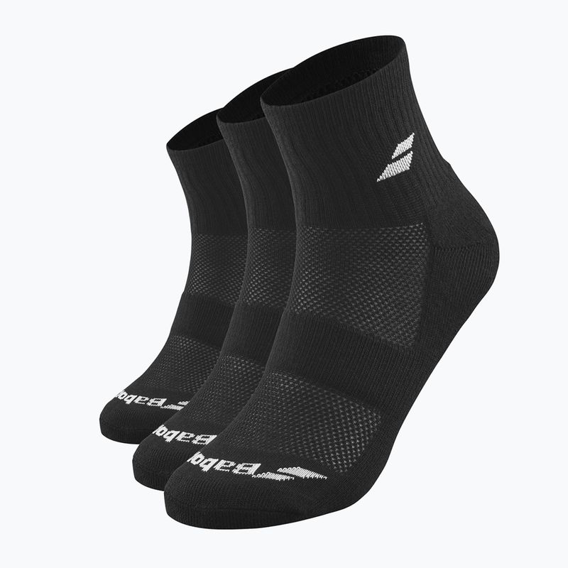 Skarpety Babolat Quarter 3 pary black/black
