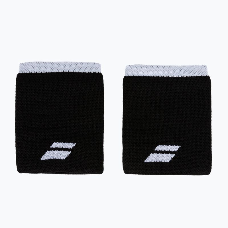 Frotki na nadgarstek Babolat Logo Jumbo Wristband 2 szt. black/white 2