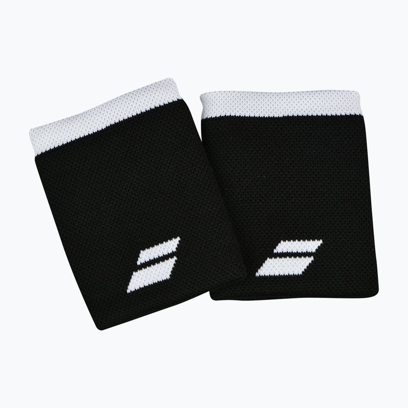 Frotki na nadgarstek Babolat Logo Jumbo Wristband 2 szt. black/white 3