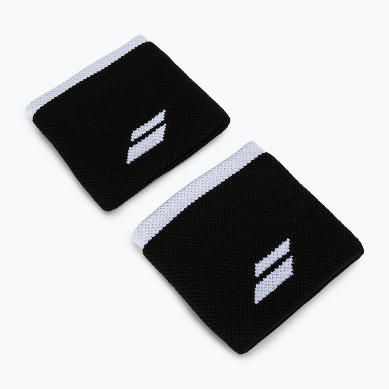 Frotki na nadgarstek Babolat Logo Wristband 2 szt. black/white