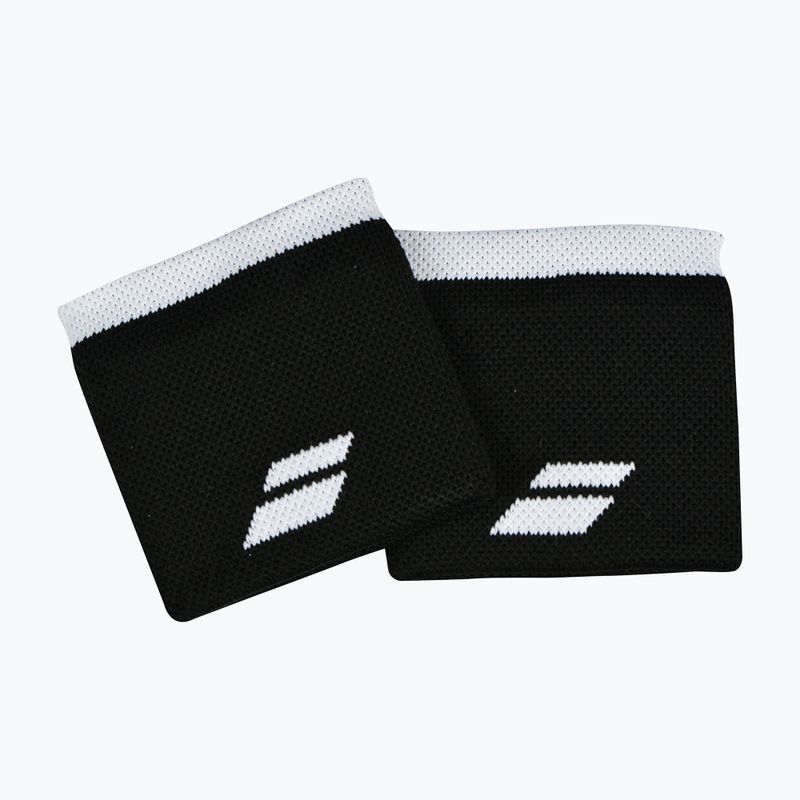 Frotki na nadgarstek Babolat Logo Wristband 2 szt. black/white 3