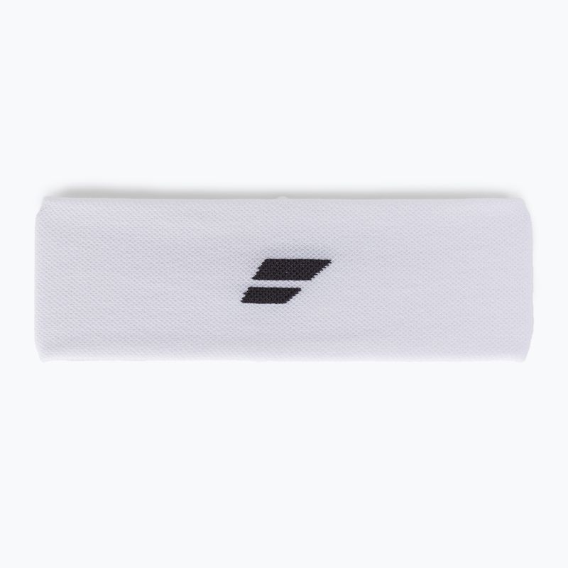 Frotka na głowę Babolat Logo Headband white/black 2