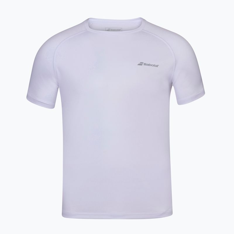 Koszulka tenisowa dziecięca Babolat Play Crew Neck Jr white/white
