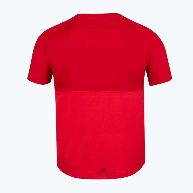 Koszulka tenisowa dziecięca Babolat Play Crew Neck Jr tomato red 3