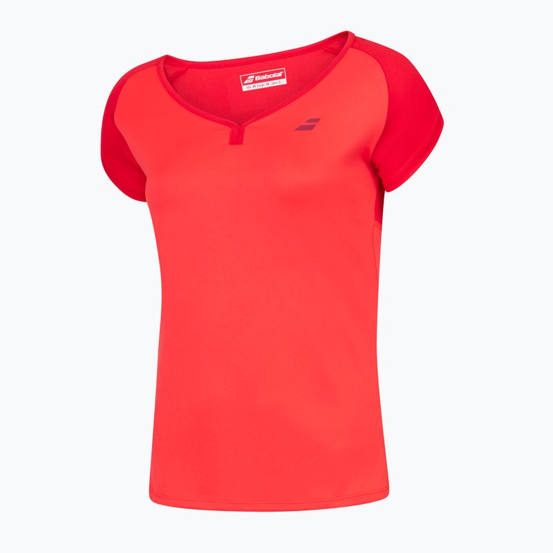 Koszulka tenisowa damska Babolat Play Cap Sleeve W tomato red 2