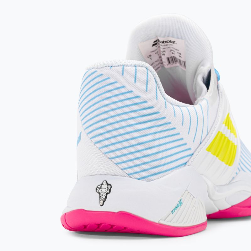 Buty do tenisa damskie Babolat 21 Propulse Fury AC W white/sulphur spring 9
