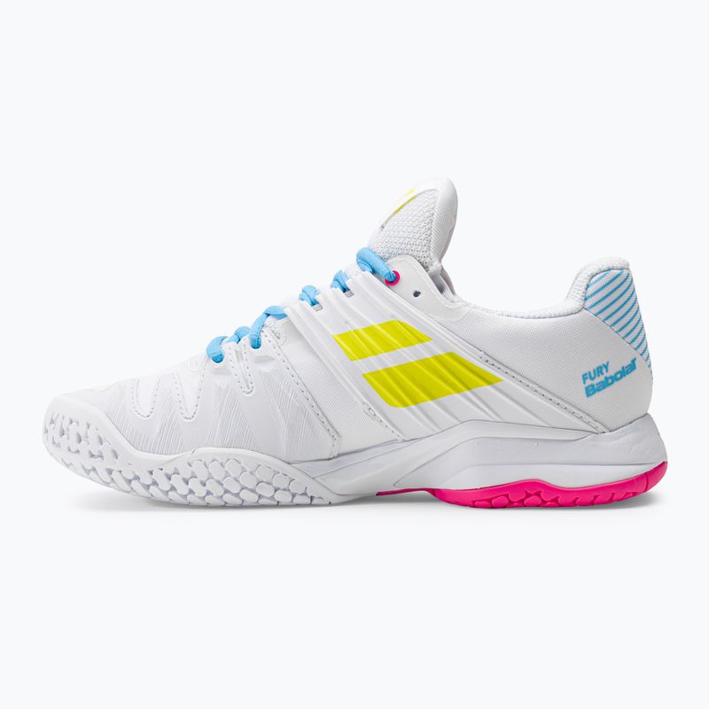 Buty do tenisa damskie Babolat 21 Propulse Fury AC W white/sulphur spring 10