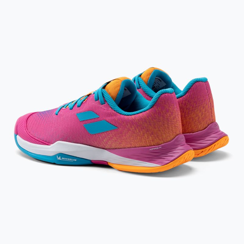 Buty do tenisa dziecięce Babolat 21 Jet Mach 3 AC Jr hot pink 3
