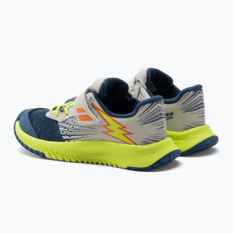 Buty do tenisa dziecięce Babolat 21 Pulsion AC Jr dark blue/sulphur spring 3