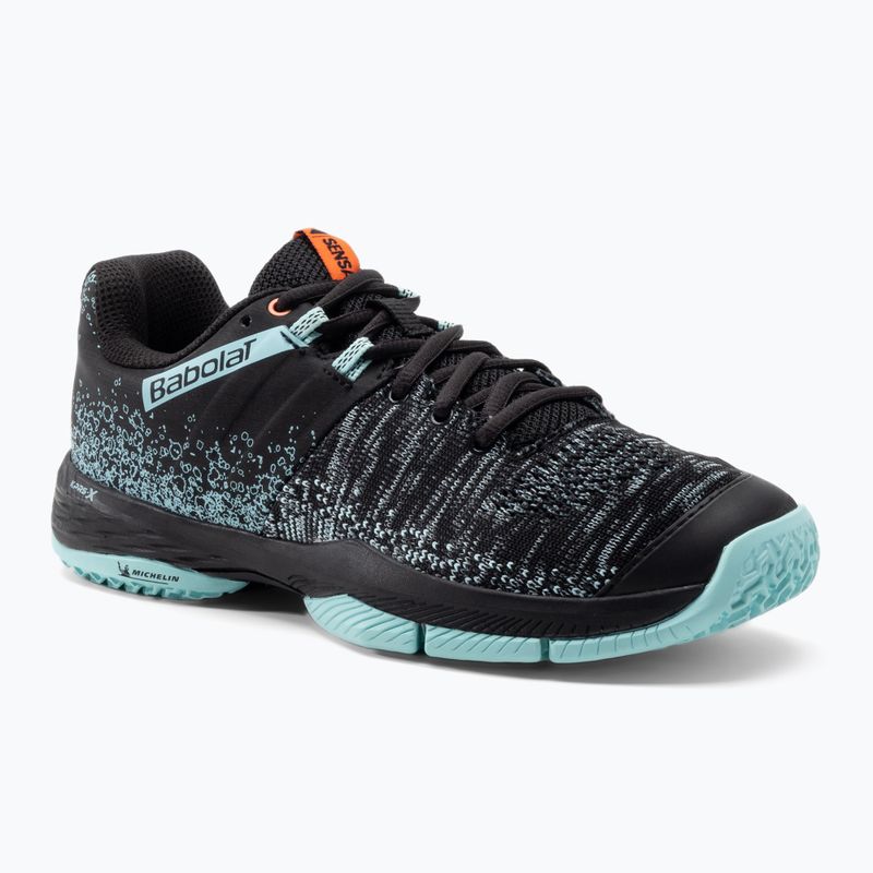 Buty do padla damskie Babolat Sensa W black/tanager turquoise