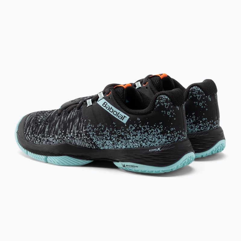 Buty do padla damskie Babolat Sensa W black/tanager turquoise 3