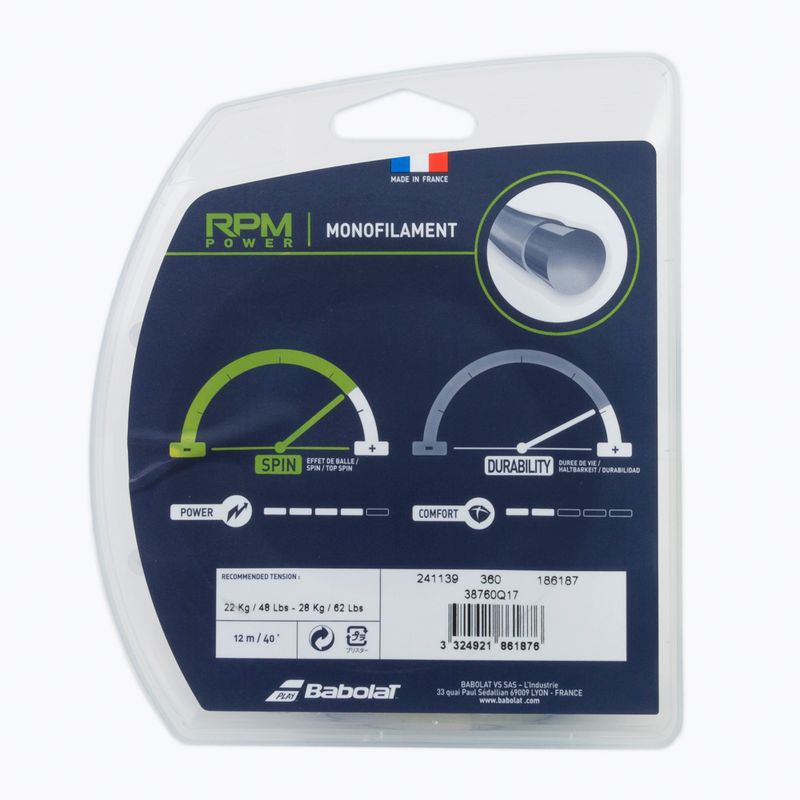 Naciąg tenisowy Babolat 12 m Rpm Power blue 2
